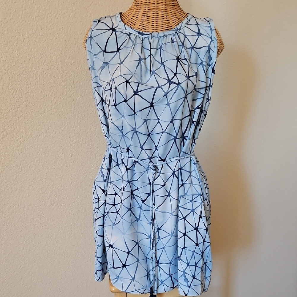 Simply Vera Wang Blue Mini Dress with Peek A Boo Neckline